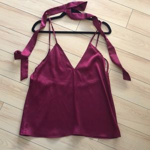 Sabo Skirt Sexy Wine Red Blouse Tank
